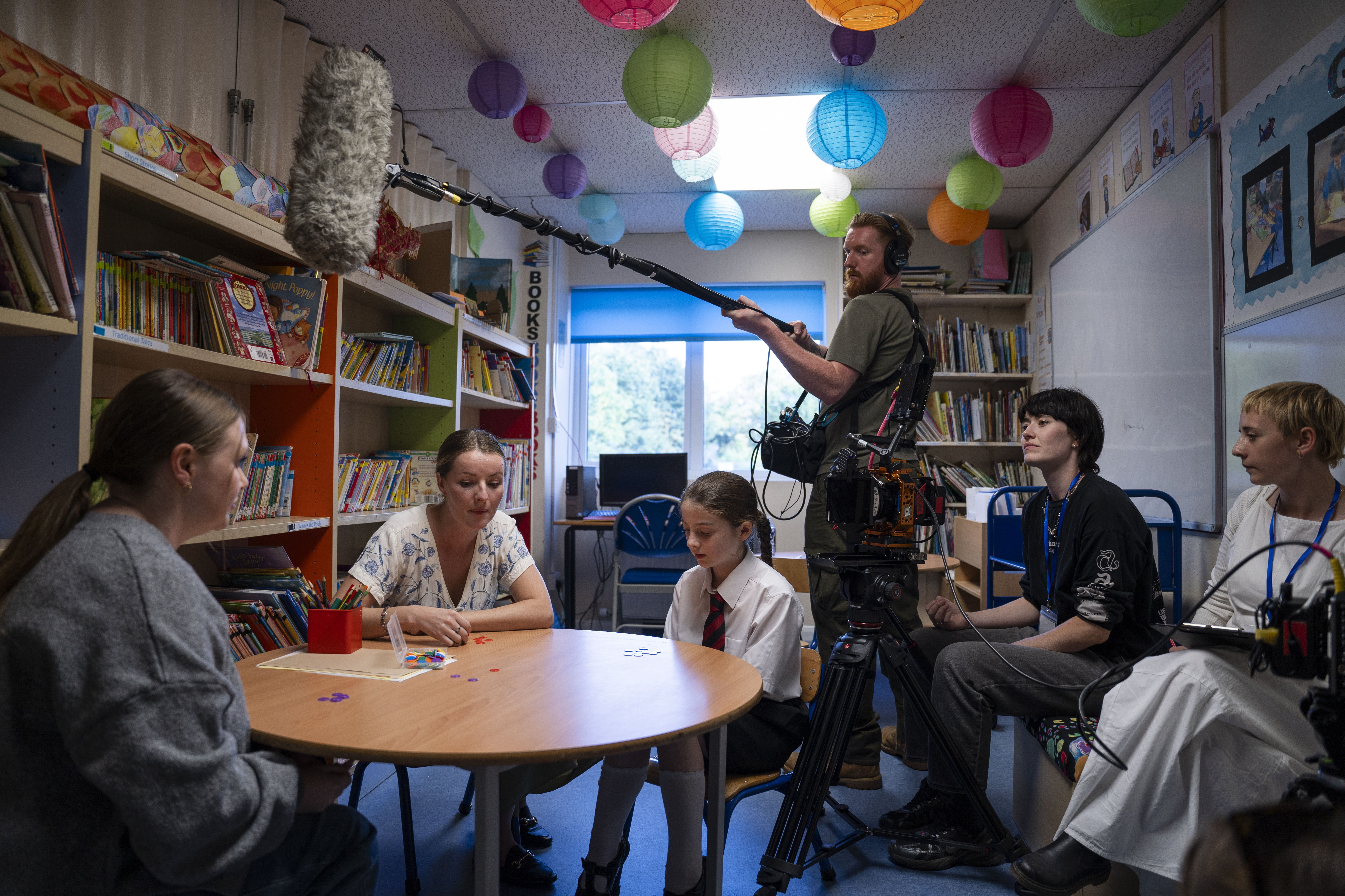 Behind the scenes — on set